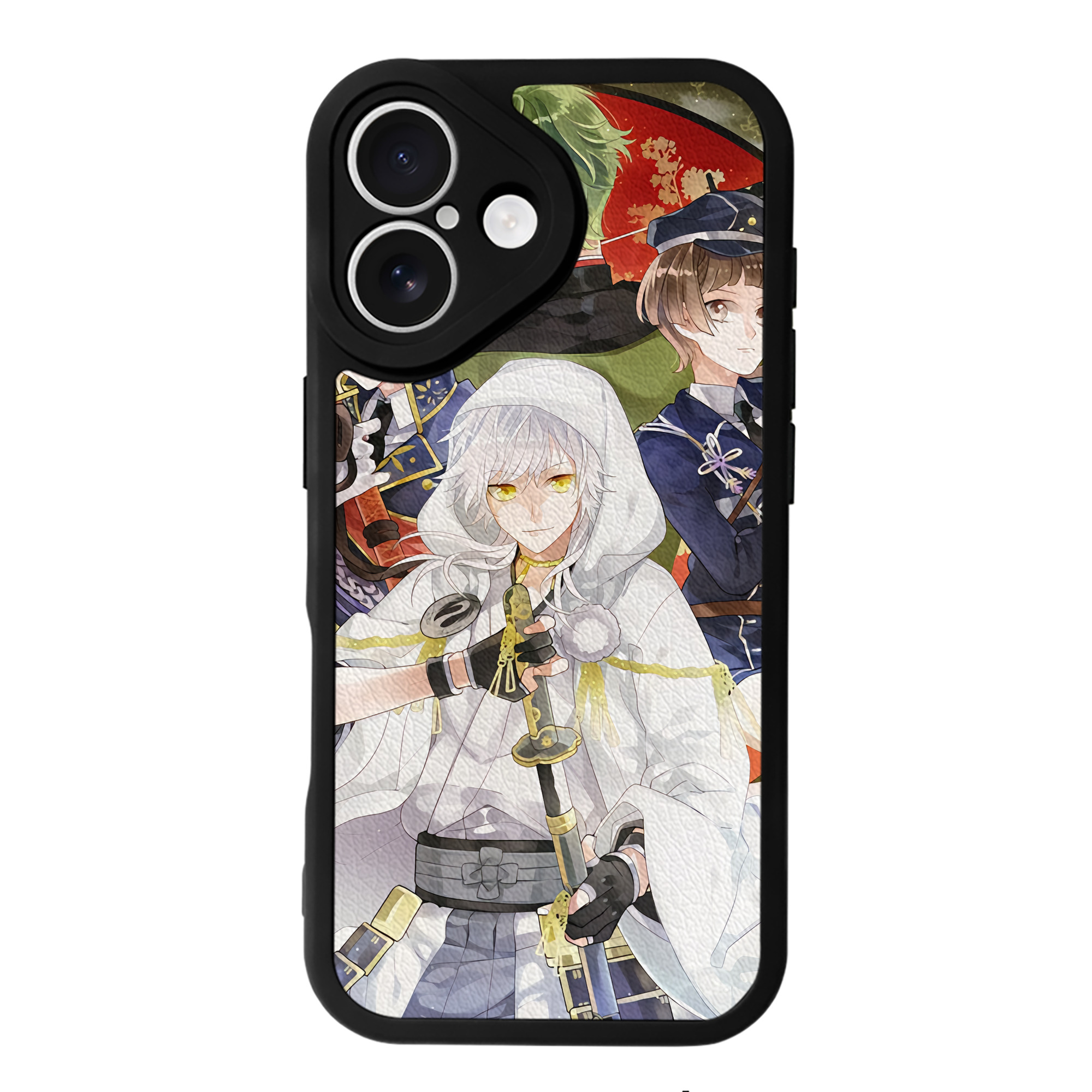 （画像用） 刀剣乱舞 Touken Ranbu 【iPhone 16シリーズ対応】シリコンスマホケース（レザー調） 材質：シリコン